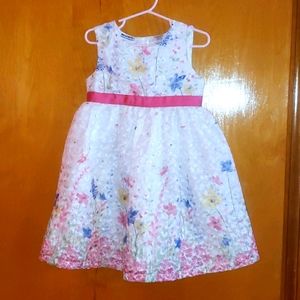 Blueberi Boulevard Spring Dress white pink 4T